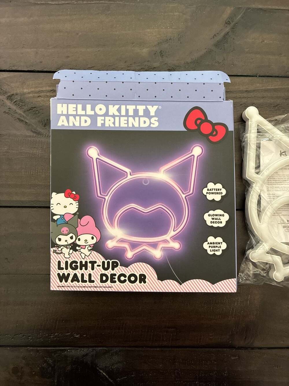 Hello Kitty and Friends Kuromi Light-Up Wall Decor LED Sign